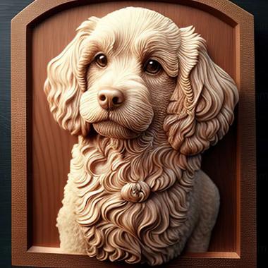 3D модель Собака пудель-пойнтер (STL)